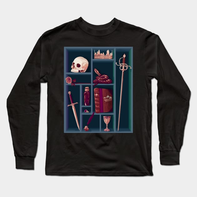 Shakespeare's Curio Cabinet Long Sleeve T-Shirt by mamashark17